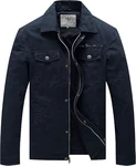 WenVen Herren Militär Übergangsjacke Navy