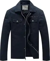 Herren Jacke Militär Jacke Übergangsjacke Fieldjacke Cargo Jacke Leichte Jacke Outdoor Jacke Mantel Kurz Blouson Jacke Sommerjacke Navy M