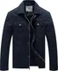 WenVen Herren Jacke Militär Jacke Übergangsjacke Fieldjacke Cargo Jacke Leichte Jacke Outdoor Jacke Mantel Kurz Blouson Jacke Sommerjacke Navy M