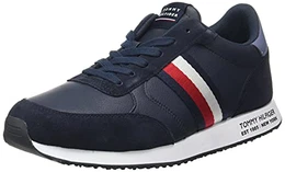 Herren Runner LO Leather Mix Sneaker, blau, 43 EU