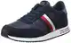 Tommy Hilfiger Herren Runner LO Leather Mix Sneaker, blau, 43 EU