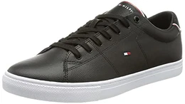 Tommy Hilfiger Herren Essential Leather Sneaker, Schwarz, 43 EU