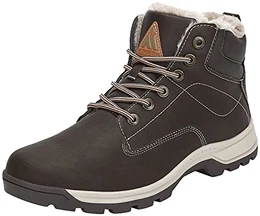 Herren Wasserdicht Winterschuhe Winterstiefel Warm Gefüttert Stiefel Kurzschaft Winter Boots Schneestiefel Outdoor rutschfest Leicht Wanderschuhe Damen(026 Braun, 43 EU)