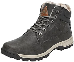 Herren Wasserdicht Winterschuhe Winterstiefel Warm Gefüttert Stiefel Kurzschaft Winter Boots Schneestiefel Outdoor rutschfest Leicht Wanderschuhe Damen(026 Grau, 43 EU)