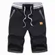 ZOXOZ Kurze Hosen Herren Shorts Herren Sommer Freizeit Chino Stretch Kurze Hose Herren Baumwolle mit Taschen Schwarz M