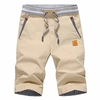 ZOXOZ Kurze Hosen Herren Shorts Chino Stretch Khaki
