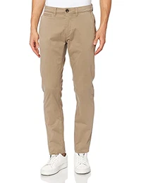 Herren Tavis Slim Satin Hose mit Bio-Baumwolle 1027829, 10941 - Coastal Fog Beige, 32W / 32L