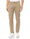 TOM TAILOR Herren Tavis Slim Satin Hose mit Bio-Baumwolle 1027829, 10941 - Coastal Fog Beige, 32W / 32L