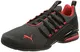 PUMA Herren Axelion LS Laufschuhe, Schwarz Black/High Risk Red, 43 EU