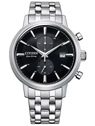 CITIZEN Herren Analog Quarz Uhr mit Edelstahl Armband (CA7060-88) Schwarz (CA7060-88E)