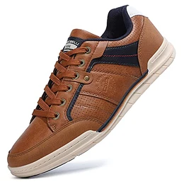 TARELO Herren Freizeitschuhe Sneaker Atmungsaktiv Fitnessschuhe Mode Sportschuhe Leicht Wanderschuhe Outdoor Trainers Größe 41-46 (Hellbraun, Numeric_43)