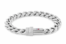 Dressed Up Herren Armband aus Edelstahl und in der Farbe Silber, Panzerkette mit einem Magnetverschluss, Länge von 20cm, 2790258