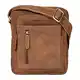STILORD 'Jamie' Herren Ledertasche Umhängetasche klein Vintage Messenger Bag Herrenhandtasche für 9.7 Zoll iPad Moderne Leder Schultertasche für Männer, Farbe:tan - Dunkelbraun