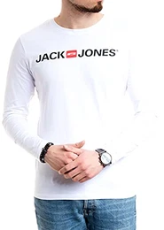 Jack and Jones Herren Langarmshirt & Longsleeve (White Corp, M)