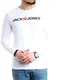 Jack and Jones Herren Langarmshirt & Longsleeve (White Corp, M)