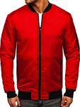 BOLF Herren Bomberjacke Übergangsjacke Stehkragen [1A1] Rot (4D4)