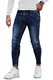 GINGTTO Herren Jeans Skinny Stretch Jeanshose Designer Slim Fit Denim Hose Blau 32