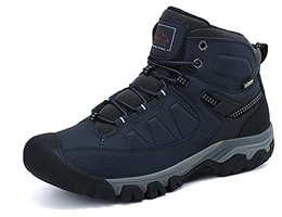 Winterschuhe Herren Wanderschuhe Warm Gefüttert Wanderstiefel Winterstiefel Draussen Schneestiefel Trekkingschuhe Gr.41-46 (A_Blau,43)