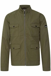 !Solid Mingus Herren Feldjacke Übergangsjacke Jacke gefüttert mit Stehkragen und Taschen, Größe:M, Farbe:Ivy Green (190512)
