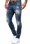 MERISH Jeans Herren Slim Fit Hose 1507 Blau (2081-1001)