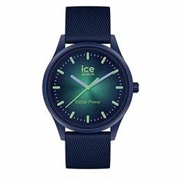- ICE solar power Borealis - Blaue Herren/Unisexuhr mit Silikonarmband - 019032 (Medium)