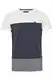 Indicode Remmond Herren T-Shirt Kurzarm Shirt mit Colour Block Muster und Rundhalsausschnitt, Größe:M, Farbe:Navy (400)