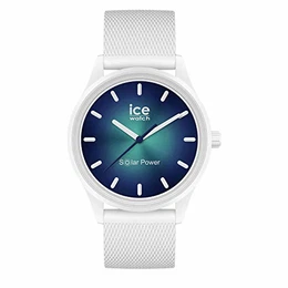 Ice-Watch - ICE solar power Abyss - Weiße Herren/Unisexuhr mit Silikonarmband - 019028 (Medium)