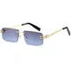 SHEEN KELLY Retro randlose Sonnenbrille für Männer Frauen Rechteck Ultra-Small Frame Sonnenbrille Durchsichtige Brille