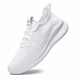 Kaopabolo Turnschuhe Damen Herren Leichtgewichts Atmungsaktiv Sportschuhe Sneaker Laufschuhe Trainers Walkingschuhe für Outdoor Fitness Sporthalle Weiß 37