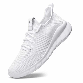 Kaopabolo Laufschuhe Damen Herren Straßenlaufschuhe Fitness Turnschuhe Sneakers Sportschuhe Leichtgewichts Atmungsaktiv Walkingschuhe Weiß (37)