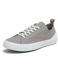 VULCAZ® Classic Low Nachhaltige Sneaker Herren aus Bio-Baumwolle Vegane & besonders Atmungsaktive Herren-Schuhe mit Innensohle aus Kork-Latex Grau