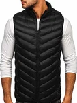 BOLF Herren Weste Bodywarmer Steppweste Funktionsweste Outdoor Freizeit Sport Style [1U1] Schwarz (1U1)