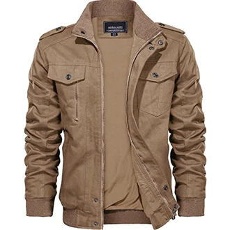 KEFITEVD Herren Jacke Militärische Taktische Jacke Khaki