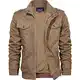 KEFITEVD Übergangsjacke Herren Herbst Jacke Übergang Military Fliegerjacke Männer Frühling Jacke Outdoor Motorradjacke Winddicht Herrenjacke Pilotenjacke Khaki S