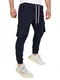 PITTMAN Hose mit Seitentaschen Herren Maenner Hosen Stretch Joggen Hosen Männer Jeans Mit Seitentaschen Giga, Blau (Night Sky 193924), W32/L32