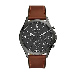 Herrenuhr Forrester Chrono, 46mm Gehäusegröße, Chronographenwerk, Lederarmband