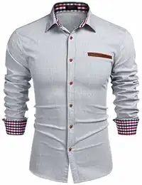 Hemden Langarm Herren Bügelleicht Hemden Modern Langarmhemd Business Hochzeit Freizeit Slim Fit Kentkragen Hemd