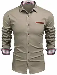 Jeanshemd Herren Denim Shirt Langarmhemd Cowboy-Style Freizeit Hemd männer Kent-Kragen Business Casual