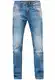 Jeanshose Herren Jeans Hose 'New York' Dicke Naht 'Rusty Neal' Stone-Washed Kontrast Neon, Hosengröße:31W / 32L, Denim Color:8323-48