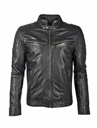 Mauritius GB Derry Laorv Männer Lederjacke schwarz L 100% Leder Basics