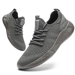Herren Laufschuhe Sportschuhe Sneaker Straßenlaufschuhe Turnschuhe Outdoor Leichtgewichts Laufschuhe Freizeit Atmungsaktive Fitness Schuhe,Grau,EU 41