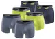PUMA Boxershort 6er Pack Herren Basic Black Limited Edition - New Lime - Gr. S
