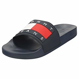 Herren Badelatschen Tommy Jeans Flag Poolslide,Twilight Navy Em0em00689c87,41 EU