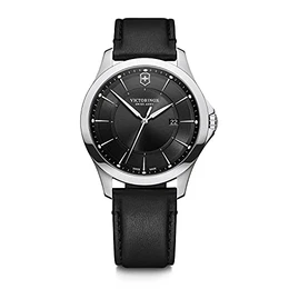 Herren-Uhr Alliance, Herren-Armbanduhr, analog, Quarz, Wasserdicht bis 100 m, Gehäuse-Ø 40 mm, Armband 21 mm, 57 g, Schwarz
