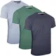 FULL TIME SPORTS® 3Er Pack Herren Rundhals-T-Shirts-Marine-Aqua-Jägergrün, Medium