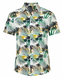 Hawaii Hemd Hawaiihemd Herren 3D Druck Hemd Funky Palme Shirt Freizeit Baumwolle Kurzarm Hemden M