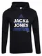 JACK & JONES Herren JCOSTAR Sweat Hood NOV LTN Kapuzenpullover (M, Black Star)