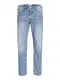 JACK & JONES Straight Leg Jeans Loose Fit Relaxed Denim Vintage Style mit Knopfleiste JJICHRIS JJORIGINAL, Farben:Blau,Größe Jeans:W34 L32,Z - Länge L30/32/34/36/38:L32