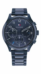 Tommy Hilfiger Herren Analog Quarz Uhr mit Edelstahl Armband 1791853