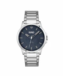 Herren Analog Quarz Uhr mit Edelstahl Armband 1530186